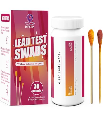 Anlab Lead Test Kit – 40 Swabs, Rapid Results In 30 Seconds, All-in-One No Vinegar Needed For Paint, Wood, Metal & More