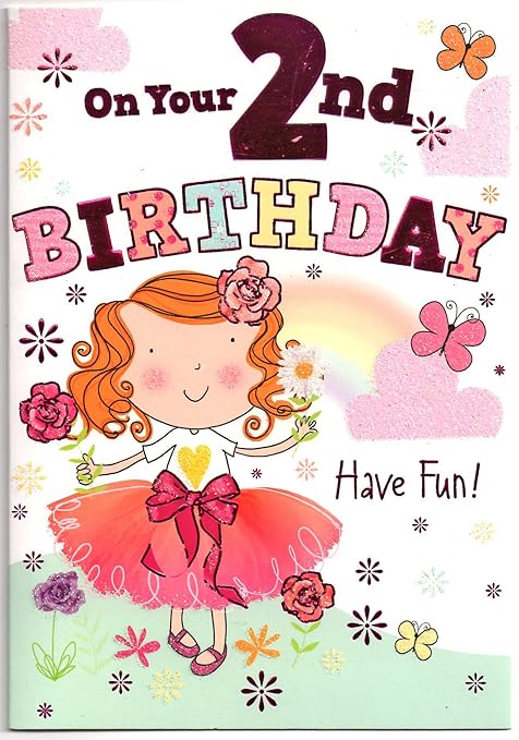 Biglietto Di Auguri Di Compleanno Per Bambina Di Due Anni Amazon It Cancelleria E Prodotti Per Ufficio