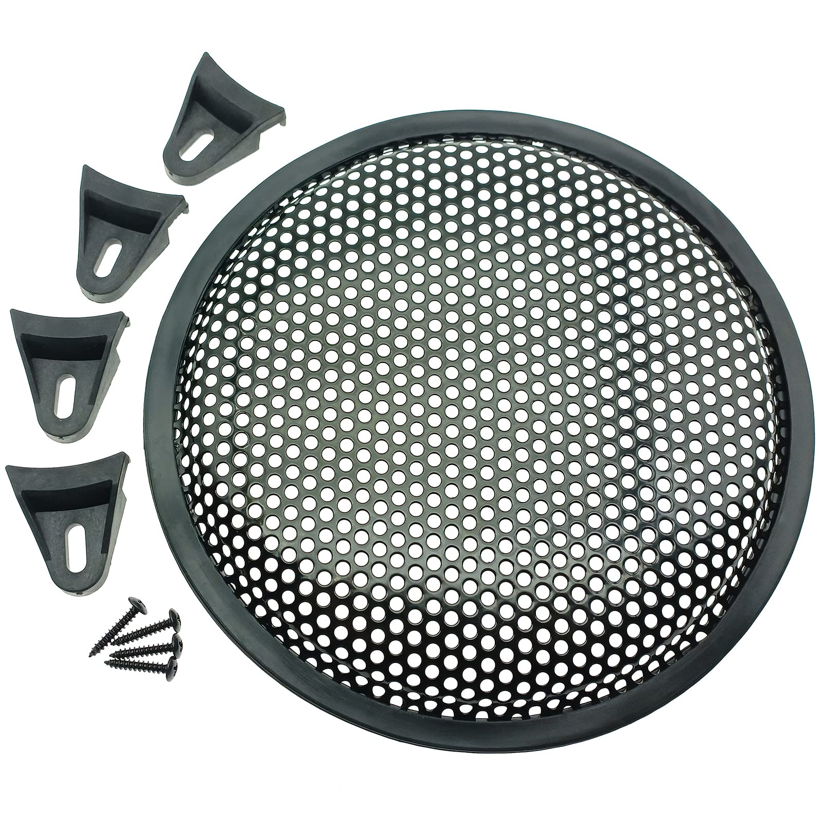 Photo 1 of 2 Pack 8 Inch Metal Mesh Speaker Grills Covers Subwoofer Grill Protective Case with with Mounting Screws for Home Audio Car Speaker [FDXGYH,Black]