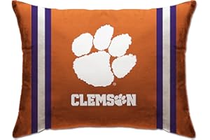 Pegasus Sports NCAA Plush Logo Bed Pillow Clemson
