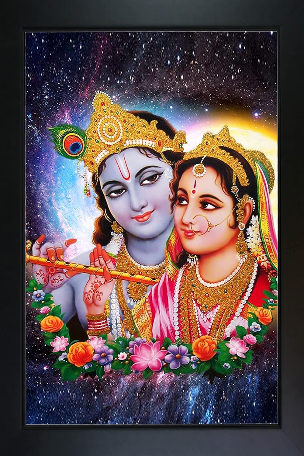 Radha Krishna Photo Frame Wall Painting For Home Decoration And Gifting