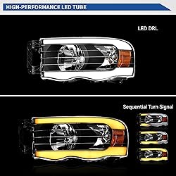 oEdRo LED DRL Headlight Assembly Replacement for