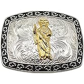 WMG Western St Jude Belt Buckle Gold Silver Saint Jude San Judas Cowboy Buckle Hebilla Vaquero Rodeo