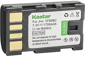 Kastar BN-VF808 Battery (1-Pack) for JVC BN-VF808 BN-VF808U BN-VF815 BN-VF815U BN-VF823 BN-VF823U and JVC MiniDV, Everio specified camcorders (Detail Models in The Description)