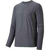 BASSDASH Men’s UPF 50+ Performance Long Sleeve T-Shirt UV Sun Protection Fishing Hiking Sports Shirts