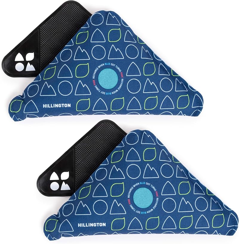 Hillington Reusable Triangle Car Dehumidifier Bags 450g 2-Pack