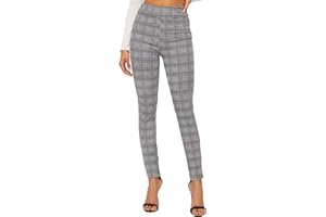 SweatyRocks Women's Casual Skinny Leggings Stretchy High Waisted Work Pants