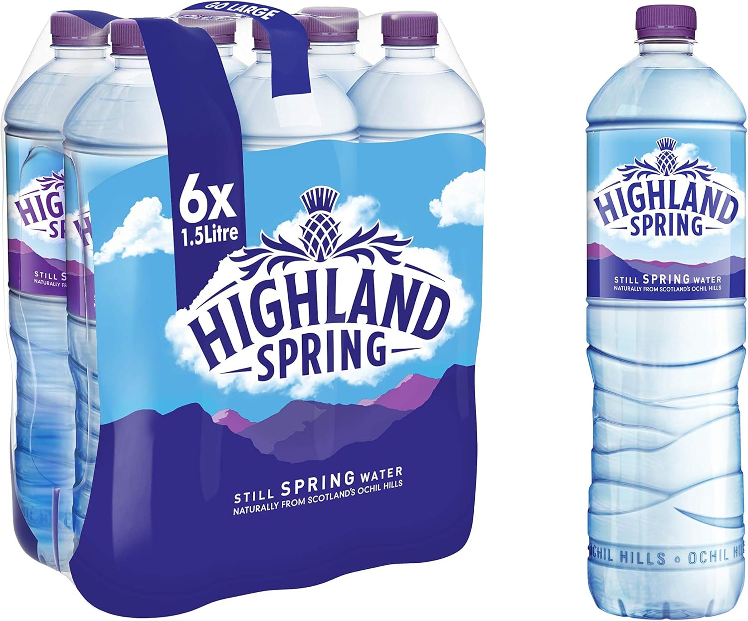 Highland Spring Still Spring Water, 6 x 1.5L Amazon.co.uk Prime Pantry