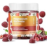 DREAVIO 90 Count Magnesium Glycinate Gummies 400mg w/Ashwagandha Supplement - Sugar Free Zinc Magnesium Glycinate Supplement Ashwagandha Gummies for Adults