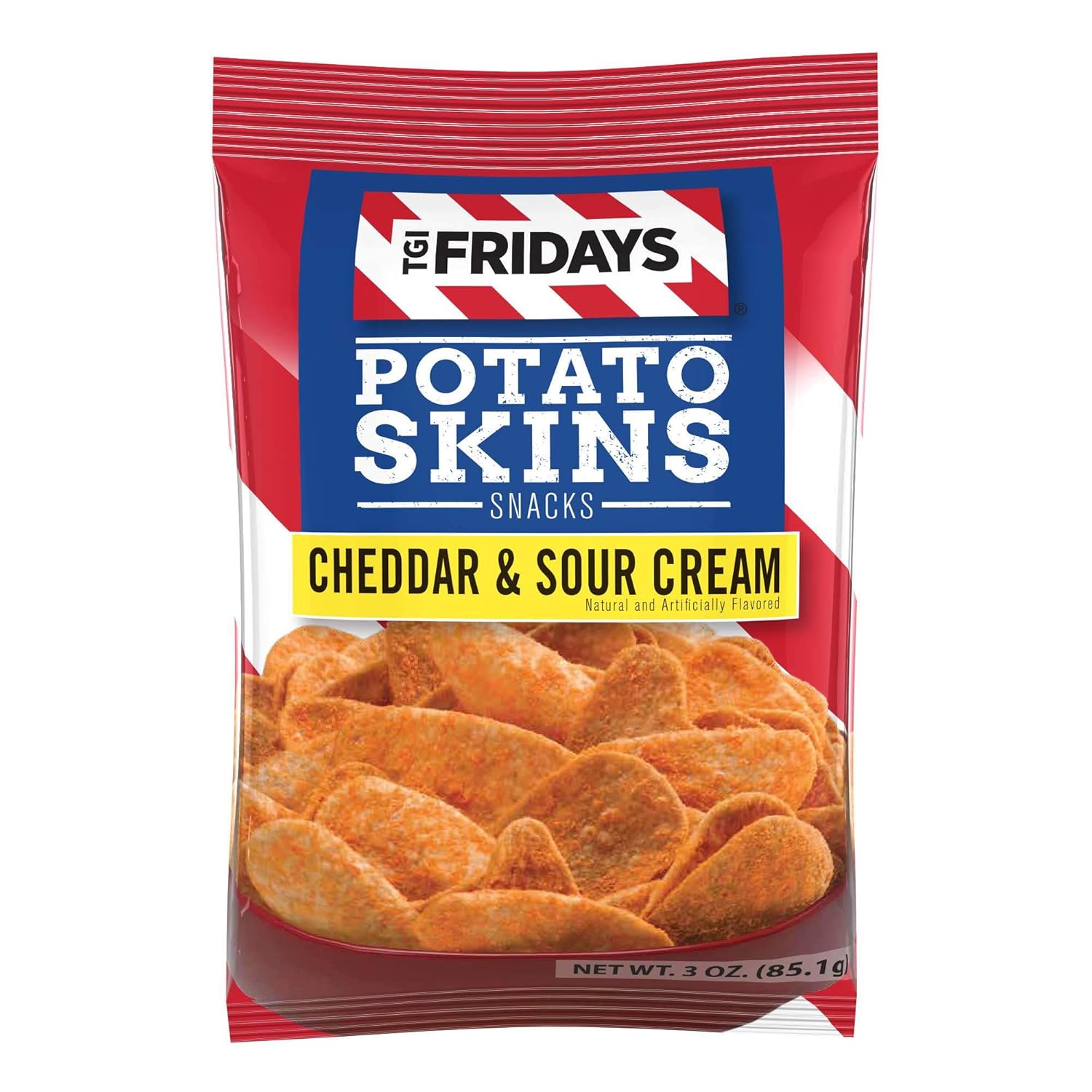 Amazon Com Tgi Friday S Potato Skins Snack Chips Cheddar Sour Cream 3 0 Oz 6 Count