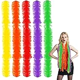 Gvhntk 5 pcs Feather Boas 5ft Artificial Boas Colorful Feather Boas Set for Women Costume Halloween Christmas Birthday Party