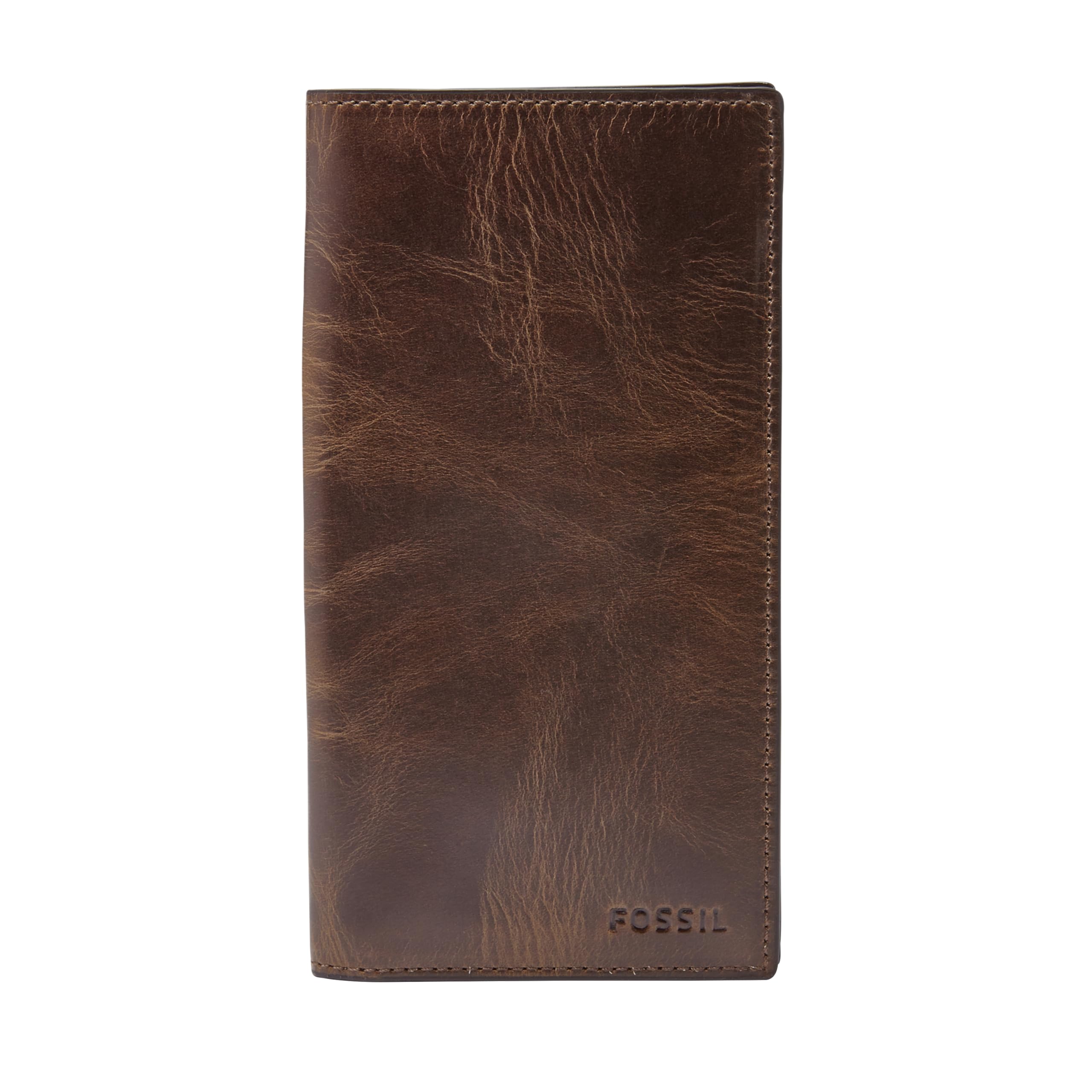 Fossil Men's Leather Executive Wallet, Dark Brown, One Size