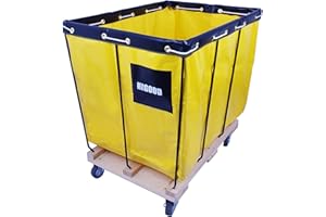 HIGOOD Basket Trucks,Service Carts Yellow 12 Bushel Knock Down Truck,Carts, 15.0 cu. ft, 600 lb, 36" L X 26" W X 34" H Capacity
