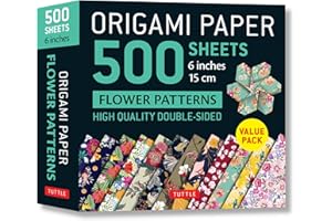 Origami Paper 500 sheets Flower Patterns 6 (15 cm): Tuttle Origami Paper: Double-Sided Origami Sheets Printed with 12 Differe