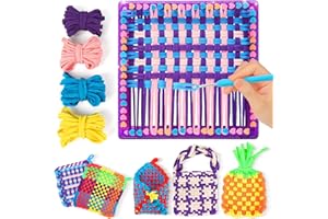 DDAI Weaving Loom for Kids - Arts and Crafts for Girls Ages 6-8-12 Potholder Loops Toys for Girls and Adults - Knitting Loom Set Pot Holder Weaving Kits and Birthday Gifts for 7 9 10 11 Years Old and UP