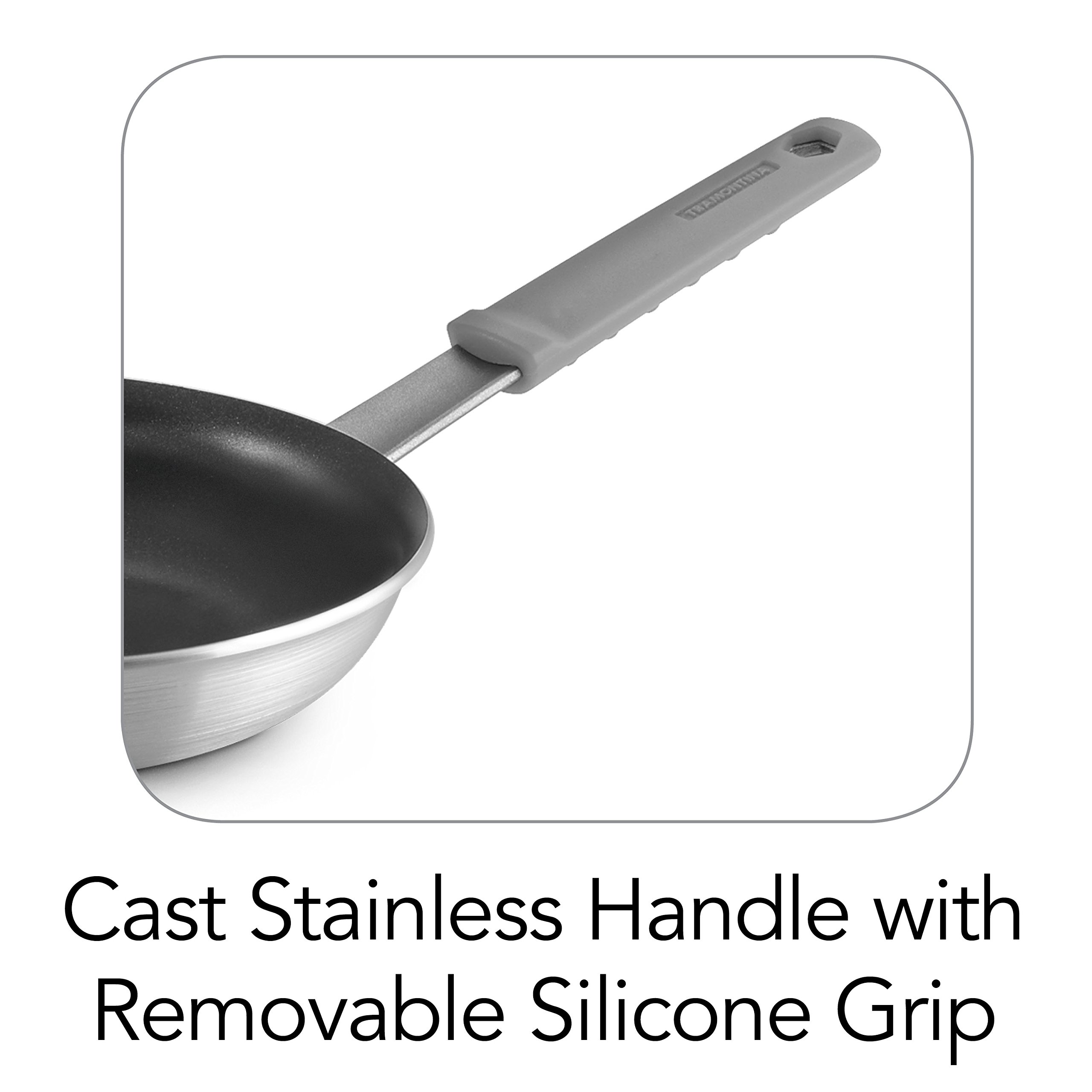 Tramontina 80114/515DS Professional Fusion Fry, 8-Inch, Satin Finish, Made in USA OMELET PAN, Silver