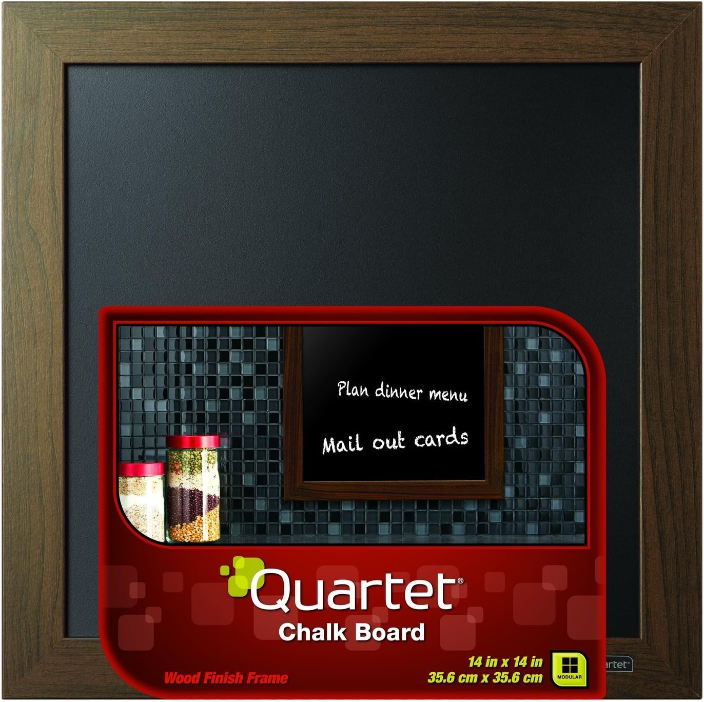 Quartet Chalkboard, 14" x 14" Chalk Board, White Wood Finish Frame (90006) : Office Products