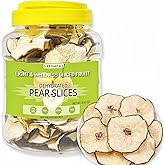Dehydrated Soft Dried Pear Slices, Unsweetened & All Natural - Pure Fruit Snack in Resealable Jar for Lunch Box, On-the-Go | Active Lifestyles, Vegan & Gluten-Free (8.8oz)
