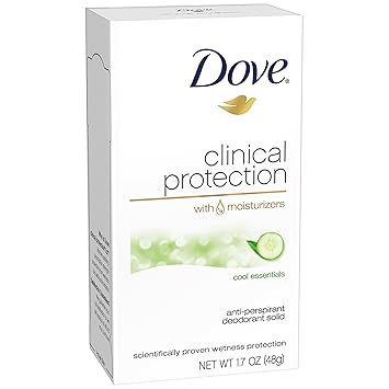 Dove Clinical Protection Antiperspirant/Deodorant, Cool Essentials, 1.7 Ounce Stick