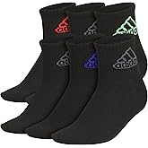 adidas Unisex Kids Quarter Ankle Socks for Boys and Girls Youth (6-pack) Superlite Breathable and Lightweight Discontinued