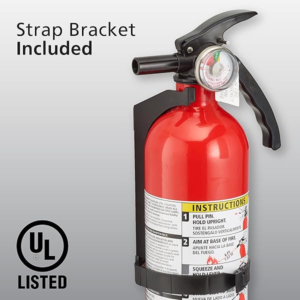 KIDDE FIRE EXTINGUISHER FOR HOME, 1-A:10-B:C, DRY CHEMICAL EXTINGUISHER, RED, MOUNTING BRACKET INCLUDED, 2 PACK