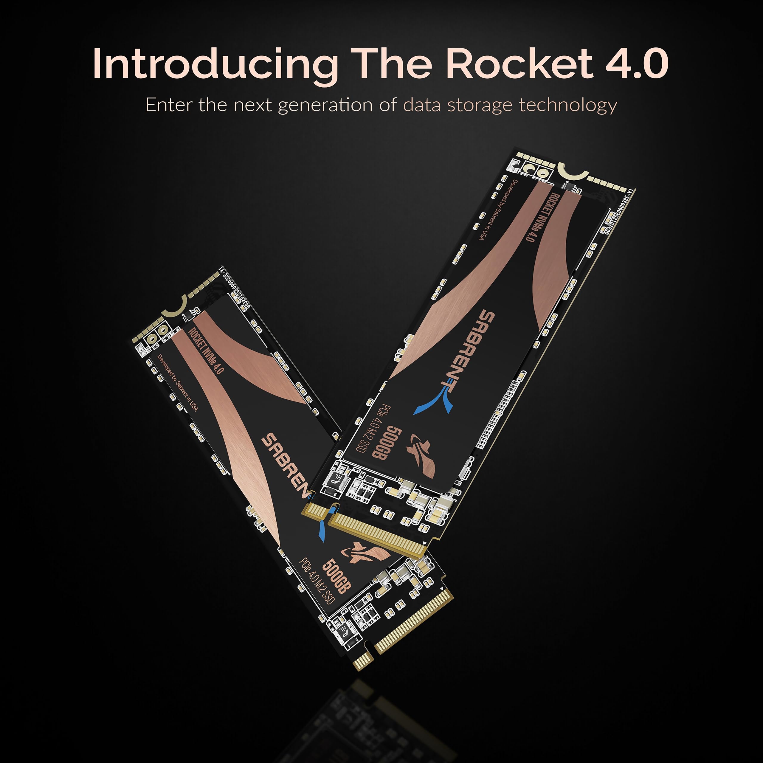 SABRENT 500GB Rocket Nvme PCIe 4.0 M.2 2280 Internal SSD Maximum Performance Solid State Drive (Latest Version) (SB-ROCKET-NVMe4-500).