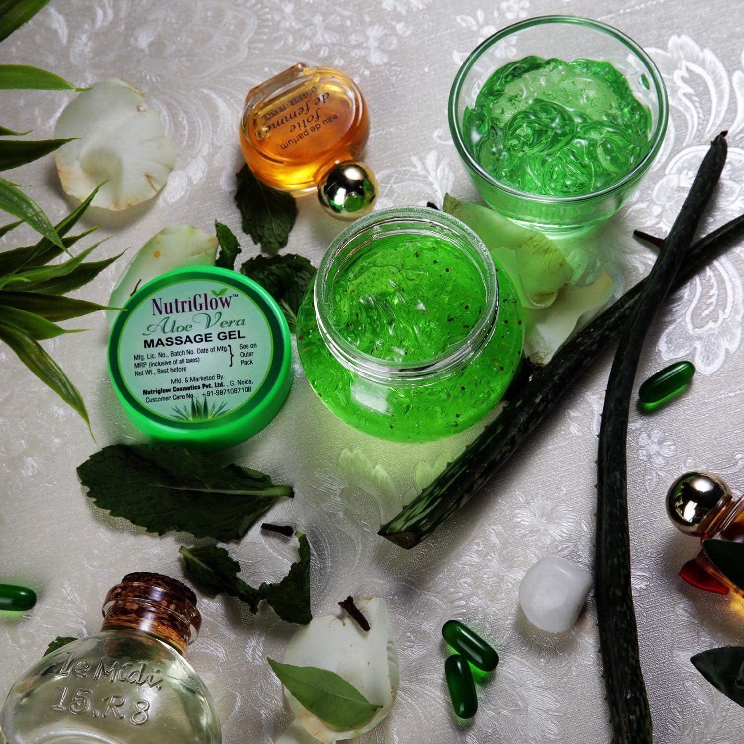 nutriglow aloe vera massage gel