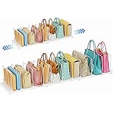 Dmevkic 11-Pack Adjustable Shelf Dividers, Expandable Purse Organizer for Closet (32–44.8"), Purse Storage Handbag Organizer for Closet Shoe Cabinet，White