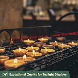 Zuvo Tea Lights Candles 4 Hour Burn Unscented White 50 Pack 3.8 x 1.3 cm view 6