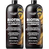 Biotin Shampoo and Conditioner Set with Keratin - Sulfate-Free Advanced Anti-Thinning, Hair Growth Shampoo and Conditioner Co