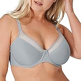 Bali Womens Seamless Underwire Bra, One Smooth U Smoothing Underwire Bras for Women, Convertible Straps, Ultra Light