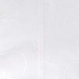 Deconovo Flower Embroidery Net Curtains 2 Panels Beige 55x54 Inch view 5