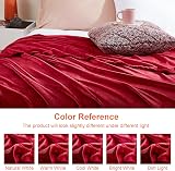 EHEYCIGA Fleece Blanket 130x165cm Red Throw Soft Warm Microfiber view 6