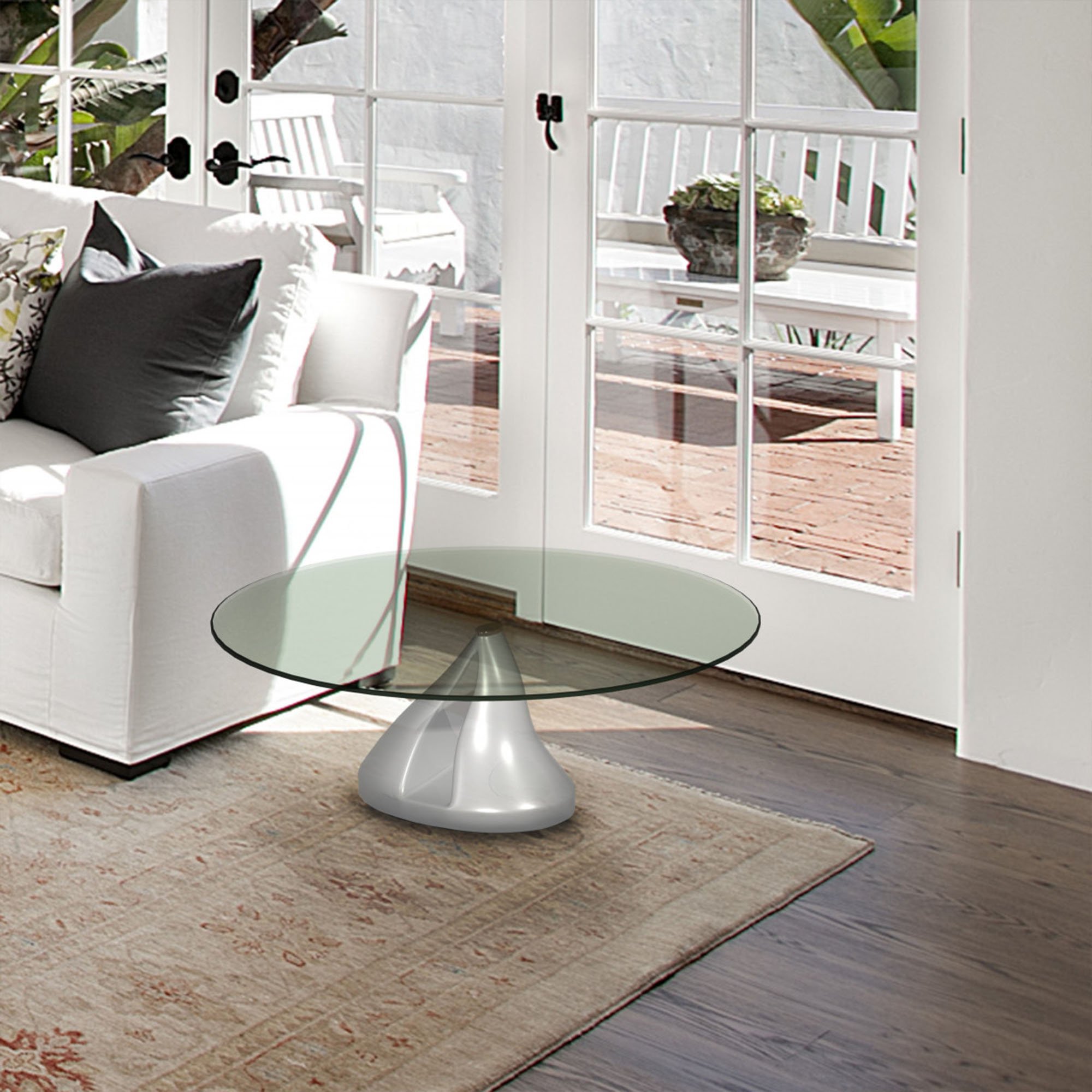 18" Inch Round Glass Table Top 3/8" Thick Pencil Polish Edge Tempered by Fab Glass and Mirror