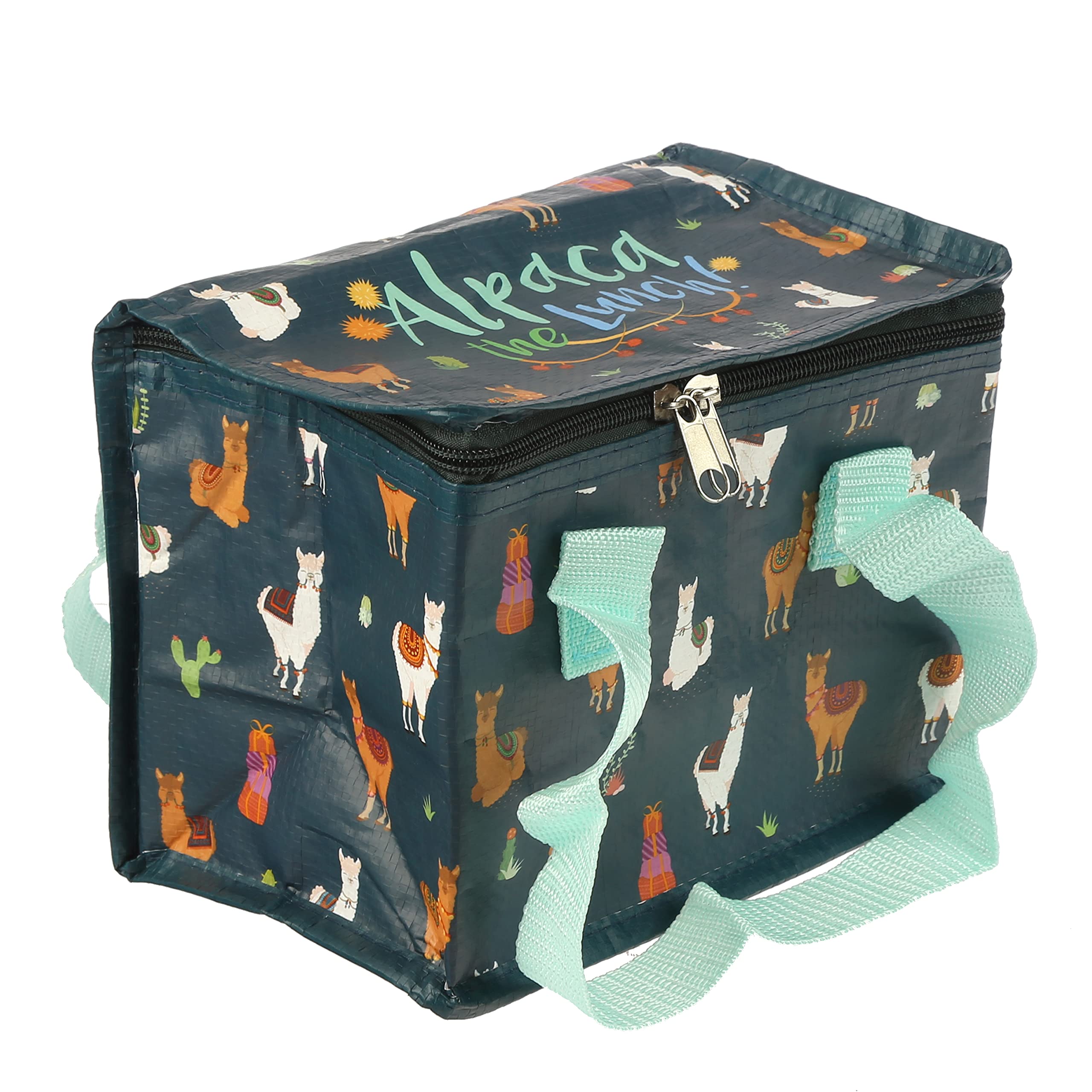 Puckator Alpaca The Lunch Woven Cool Bag Lunch Bag Home Office School Travel Camping Picnic Height 16cm Width 21cm Depth 14cm