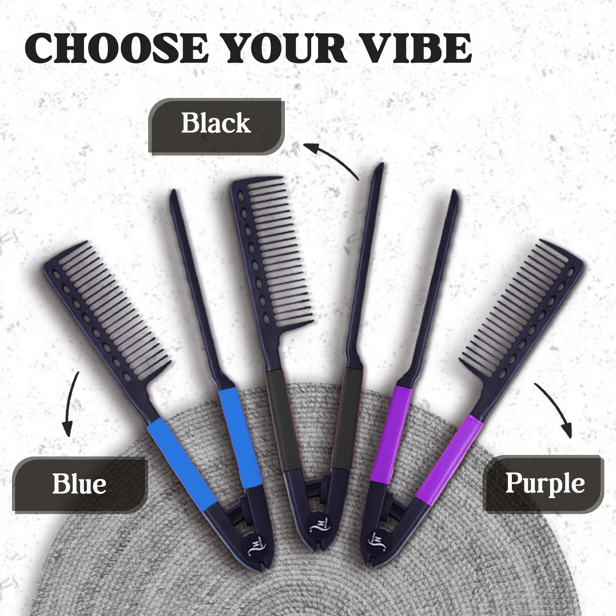 HerStyler Herstyler Hair Straightening Comb - Straightener Comb for Flat Iron - Makes Styling Easy - Get Straight Hair in Minutes (Pink)