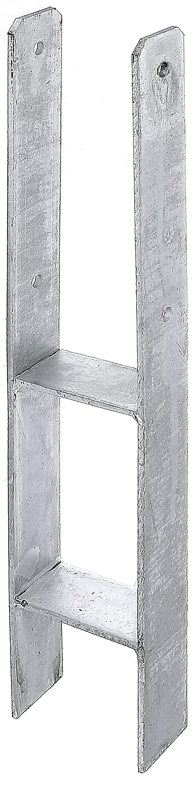Gah-Alberts 213800 H-Post Base Hot-dip Galvanised, Total Height: 600 MM, Material Thickness: 6 mm, 213831