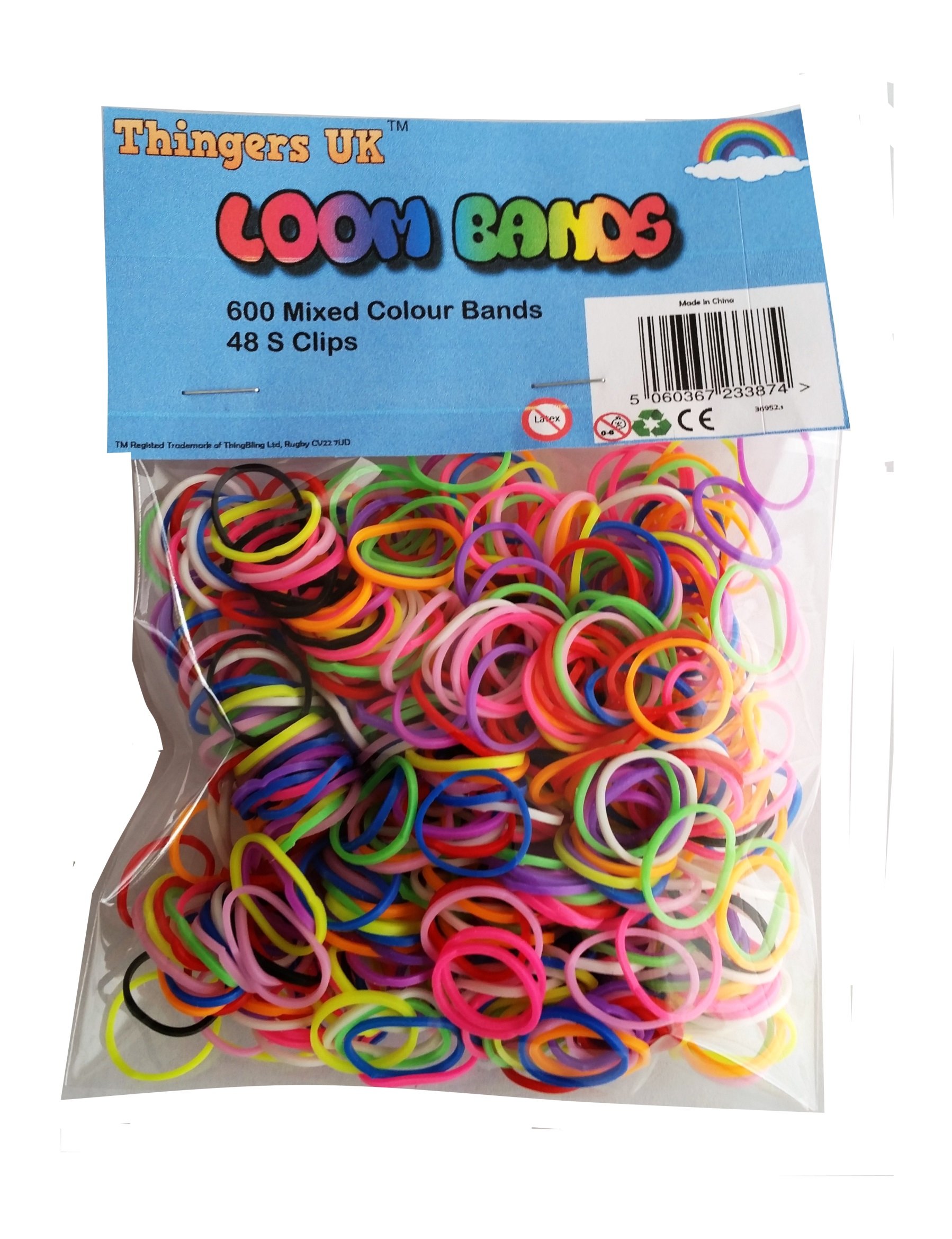 Refill for Loom Bands 600 Bands & 24 clips Mixed Colour