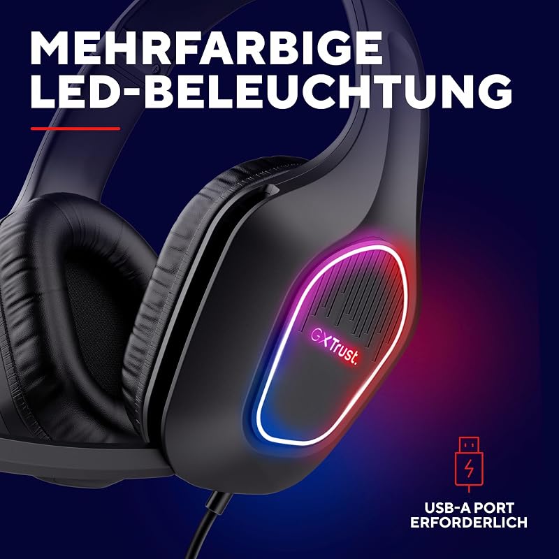 Rayne Leichtes Gaming Headset mit USB-betriebene LED Beleuchtung