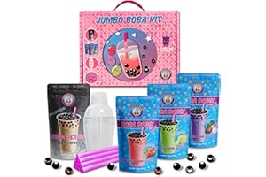The NEW Jumbo "Fruity Flavors" D.I.Y. Boba/Bubble Tea Party Kit by Buddha Bubbles Boba