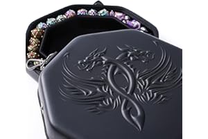 SOAR FORGE Dice Tray for DND and RPG - Beautiful Twin Dragon Design - Perfect Rolling Tray to Protect Your Dice for D&D - Compatible with Dungeons and Dragons and Other RPG