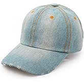 Denim Baseball Cap, Unisex Sport Hat Casual Women Men Sun Hat Outdoor Cowboy Cap Dilapidated Design
