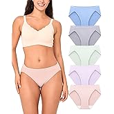 BAMBOO COOL Womens Underwear High Cut Briefs Breathable Moisture-Wicking Hipster Ladies Panties, 5-Pack