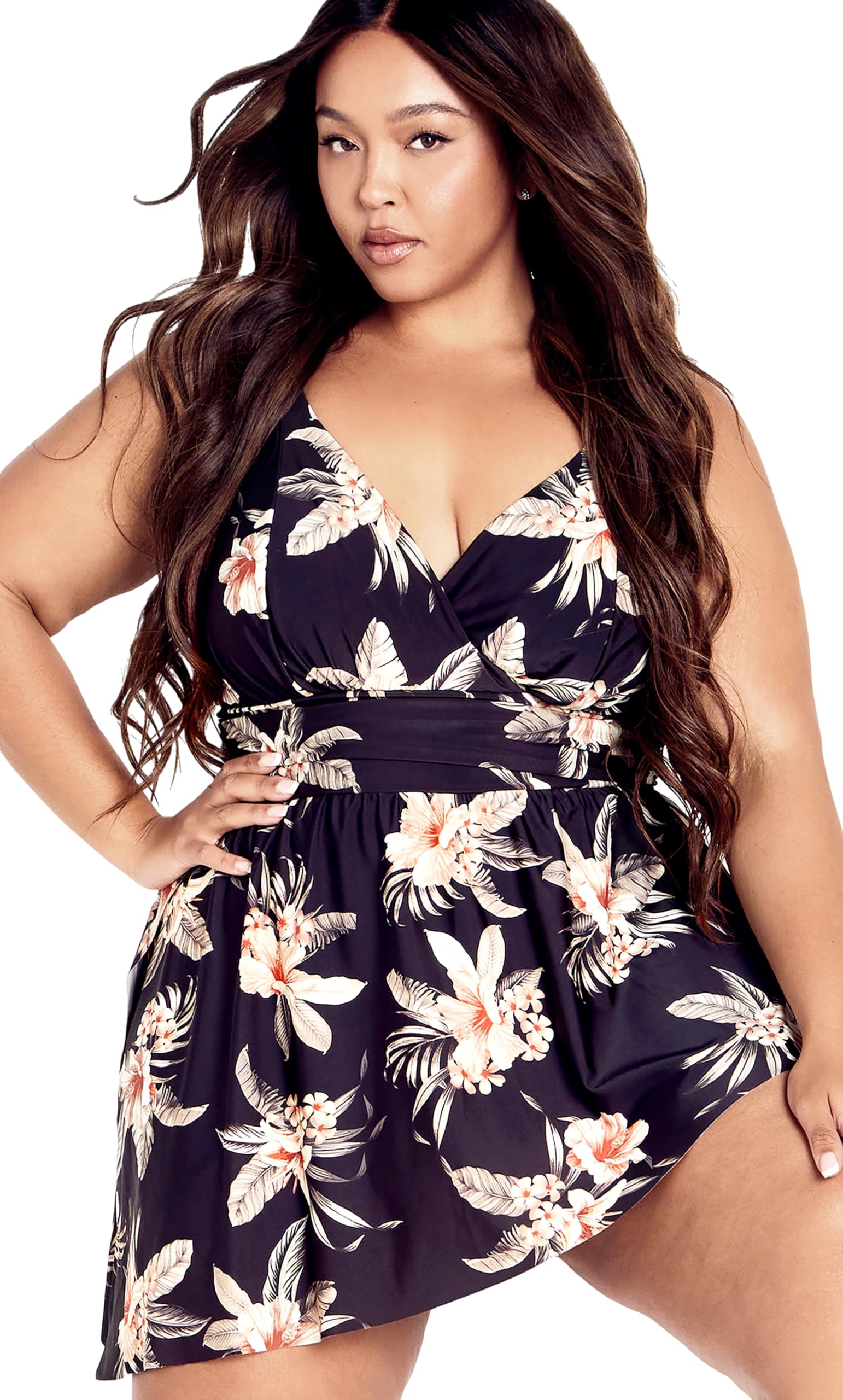 Photo 1 of City Chic Women's Plus Size Ischia Overlay 1 Print Piece, 14