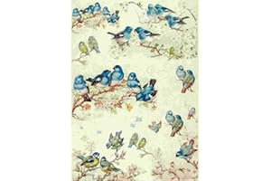 Mesartdecoupage Self-Adhesive Rice Paper for Decoupage - Animal Patterned Decorative Sheets - DIY Crafting, Scrapbooking, Home Decor - Peel and Stick, No Glue Needed - Vintage, Elegant, Romantic