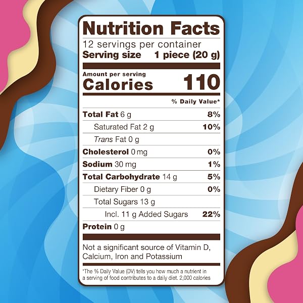NUCITA CONFITES, CREAMY CHOCOLATE, VANILLA AND STRAWBERRY CANDY,12 CT BOX, 8.5 OZ