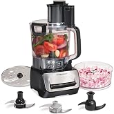 Hamilton Beach Stack &amp; Snap 14 Cup Food Processor and Vegetable Chopper | Dishwasher Safe Stainless Steel Blades | 3-Speed 500 Watt Motor | Includes 4-Cup Mini Food Processor Bowl | Black | 70585