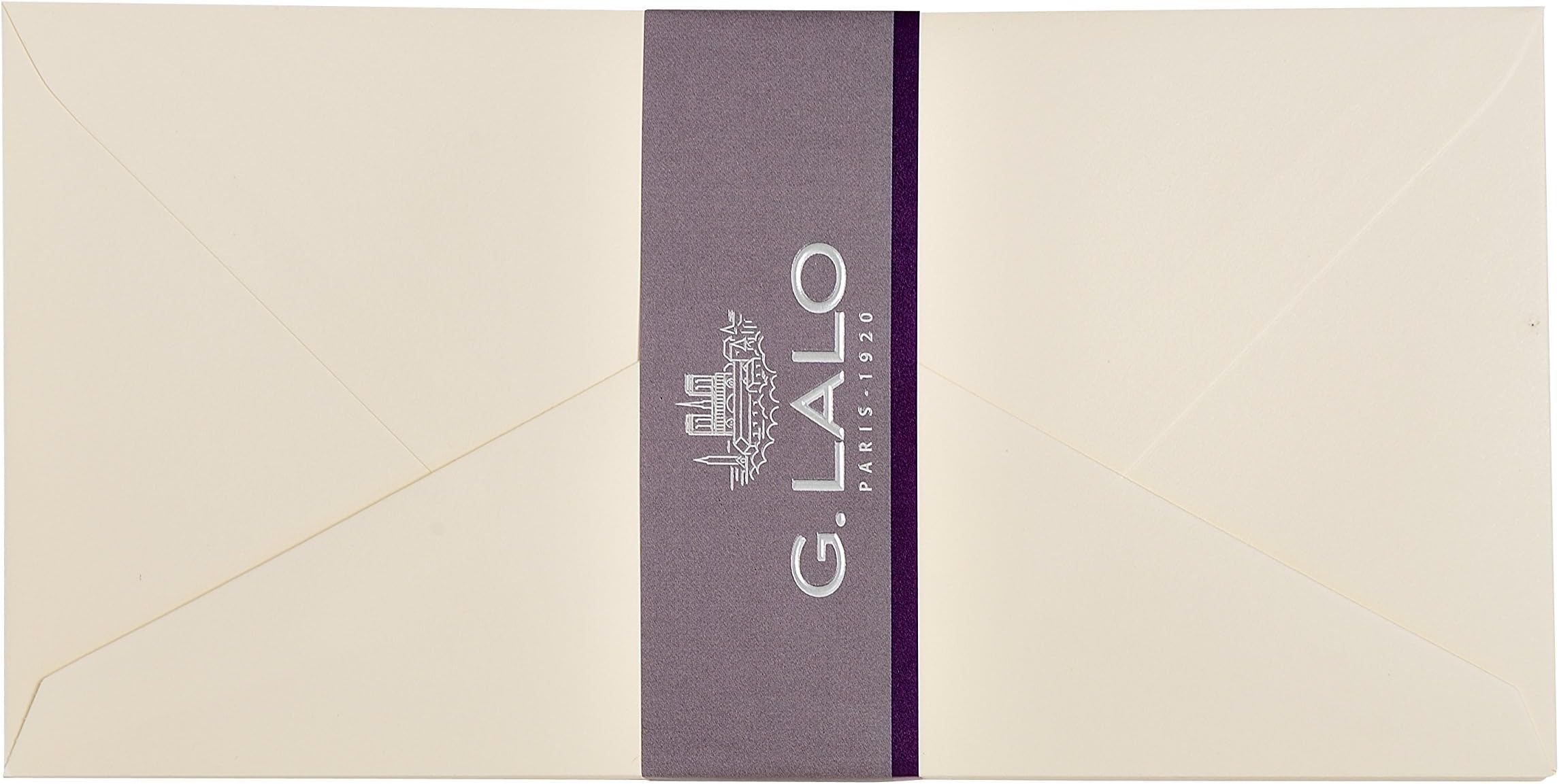 G. Lalo Velin Envelopes, 110 x 220 mm, 125 g - Cream, Pack of 20