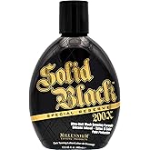 Millennium Tanning Solid Black Special Reserve 200X, Tanning Lotion w/Tattoo Protector, 13.5 Ounces