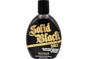 Millennium Tanning Solid Black Special Reserve 200X, Tanning Lotion w/Tattoo Protector, 13.5 Ounces